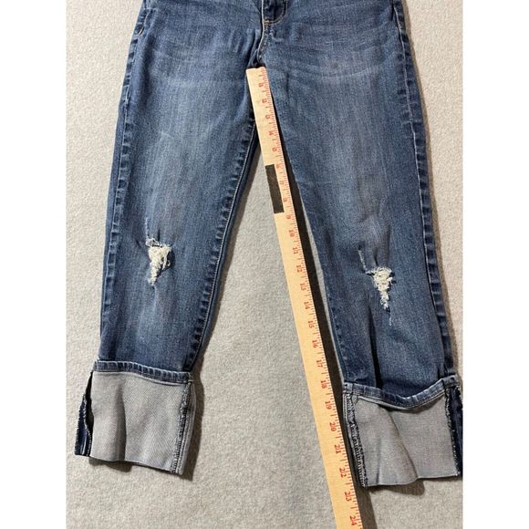 Kut Jeans Womens 6 Blue Dark Wash Regular Capri Distressed Ankle Casual Solid - Picture 7 of 16